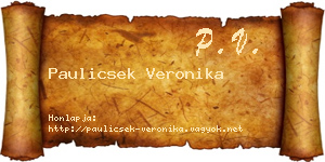 Paulicsek Veronika névjegykártya