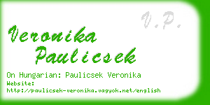 veronika paulicsek business card